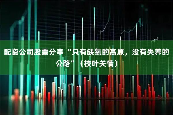 配资公司股票分享 “只有缺氧的高原,没有失养的公路”(枝叶关情)